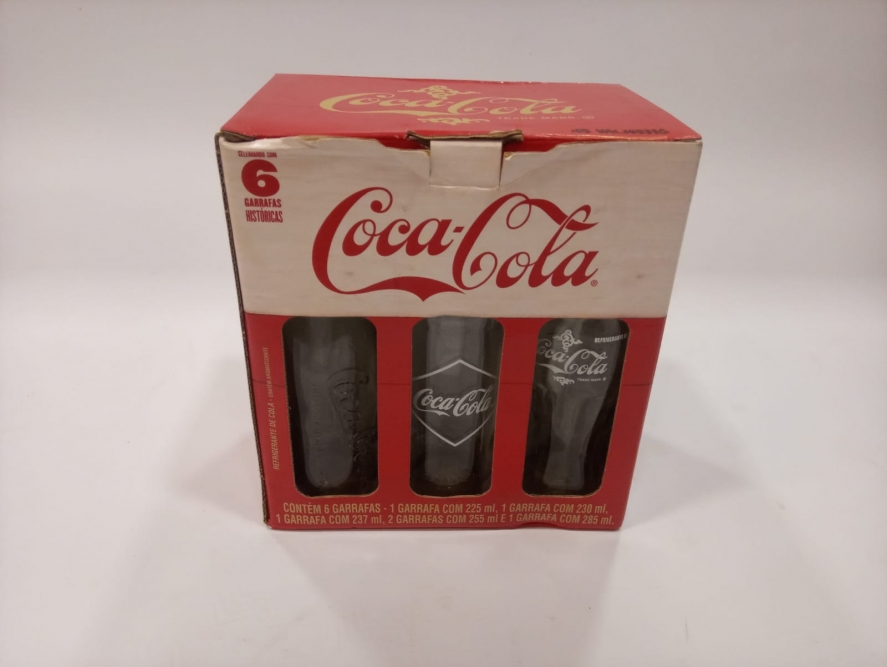  6 garrafas históricas da Coca-cola
