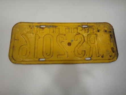 Placa Amarela antiga – SC Rio do Sul 