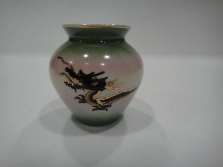 Vaso de porcelana de Temática Oriental